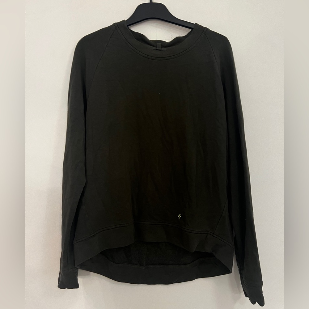 Lou & Grey buttersoft sweatshirt olive green XS